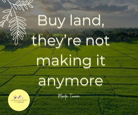 Looking to invest wisely?  Consider buying land - it's a timeless asset that never loses value! 

#RealEstateInvesting #LandInvestment