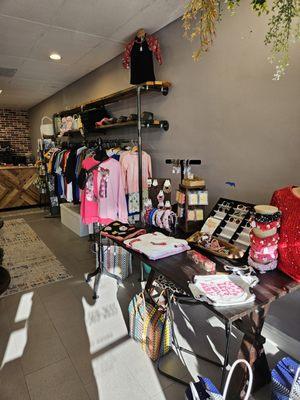 Interior Picture of the Gift/Clothing part of the store