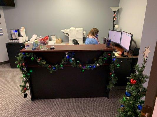 Getting festive in the new office!