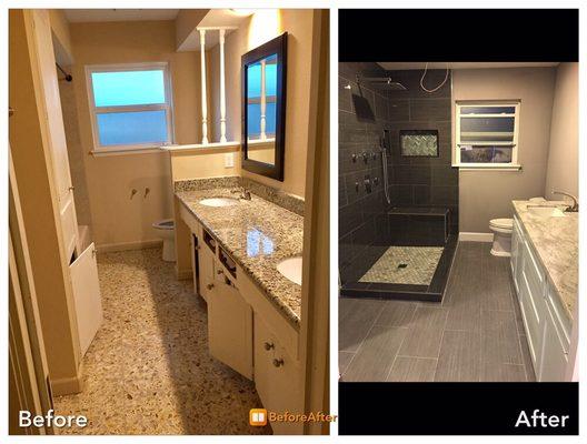 Bathroom Remodel. Before and After.