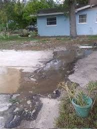 Sewage leak in backyard