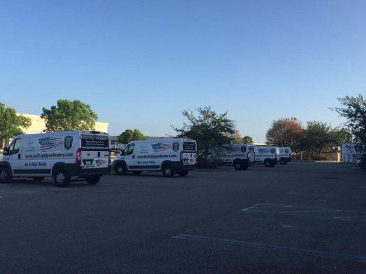 We have an 10-vehicle fleet ready for deliveries!