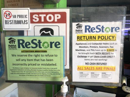 Store policies