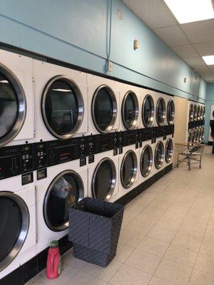 Wall of dryers