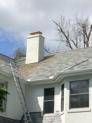 Chimney painting and Installation of a chimney cap