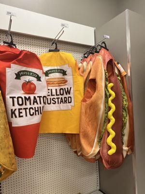 Halloween costume made simple... dress up as Ketchup or Mustard... or a hotdog, lol!