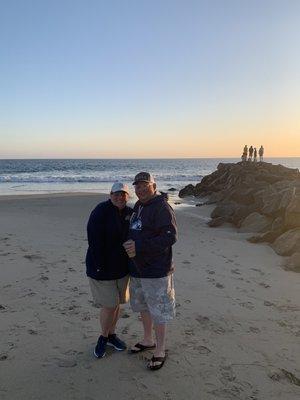 Walks on the beach with my bride of 29 years