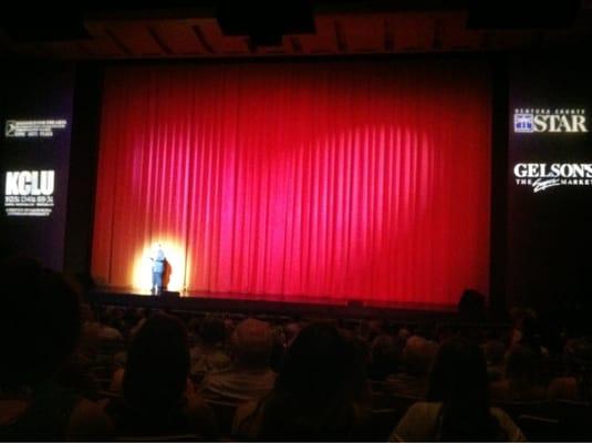 View from Orchestra level, row P, seat 19