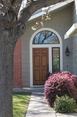 This could be your new front door with a sidelight and extra natural light above.