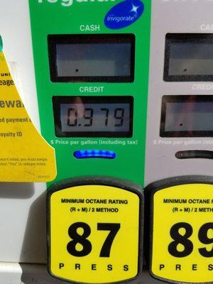 Saved $1 with HT fuel points.