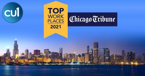 Credit Union 1 is recognized as a Chicago Tribune Top Workplace 2021!