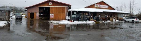 Exterior of a farm supply store