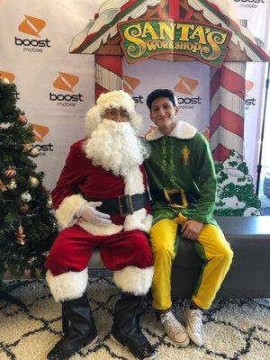 Santa and Buddy the Elf at our Picture with Santa event!