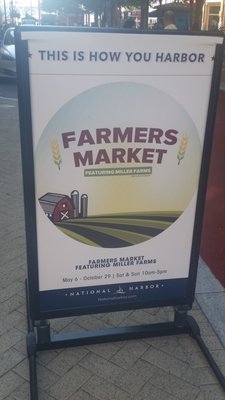 Miller Farms Farmer's Market:  Sign