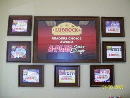 A-Plus Super Storage has was voted Best of Lubbock 14 years running!