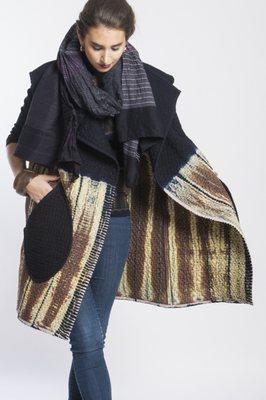 Kantha Border Shibori Vest