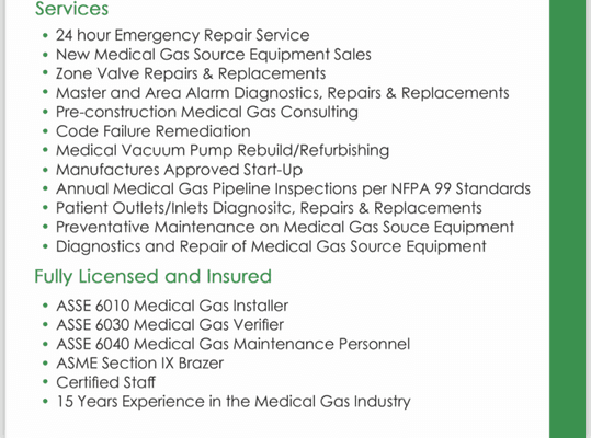 Services we provide for healthcare facilities