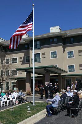 Flag raising ceremony honoring our Veterans!