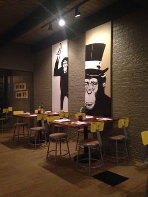 Dining room at the new spunky monkey!