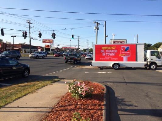 Valvoline  is now using our MBB with the compliment of our trained drivers who all major in advertising. We are guerrilla pros.