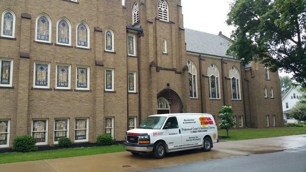 Cleaning Large Facilities and Churches are some of our many favorites.