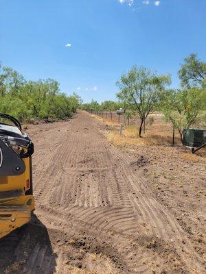 Cleared fence line