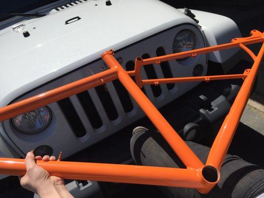 Orange bike frame