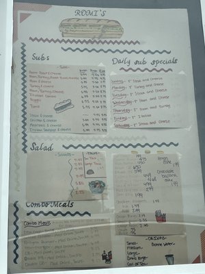 Whole menu