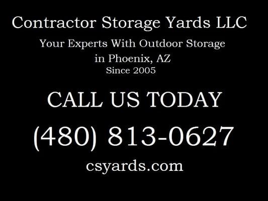 Outdoor Storage| http://www.csyards.com | Value Priced Storage | Call Us 480- 813-0627