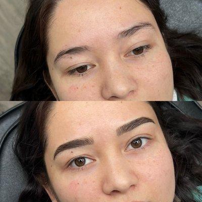 Microblading with shading