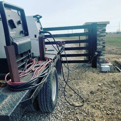 Welding on gate arm brackets