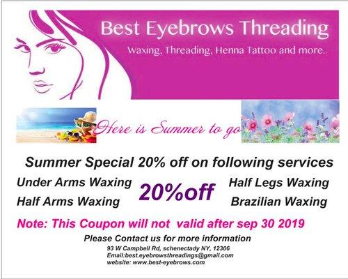 Summer special waxing discount offer