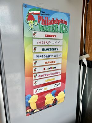 Philly water ice flavors