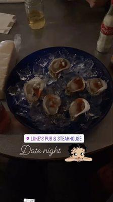 Raw oysters