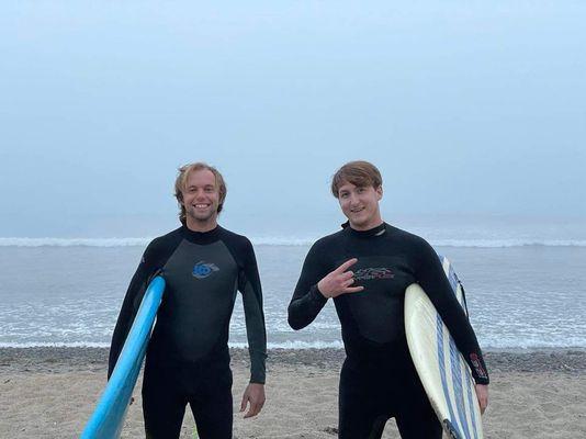 Rented both the boards and wetsuits!