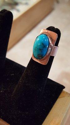 Arizona Turquoise copper ring