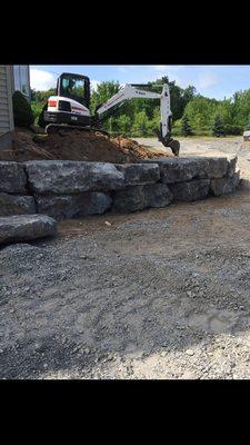 Large bolder retaining walls