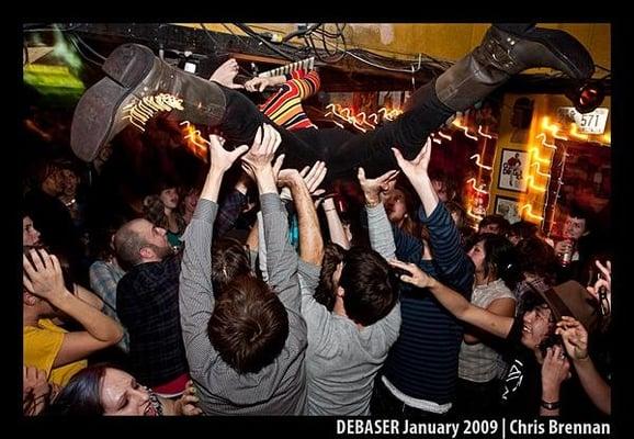 Crowd Surfing at Debaser 90's night, 01/03/09