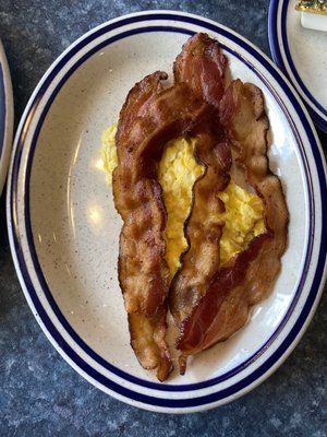 Bacon and scrambled eggs