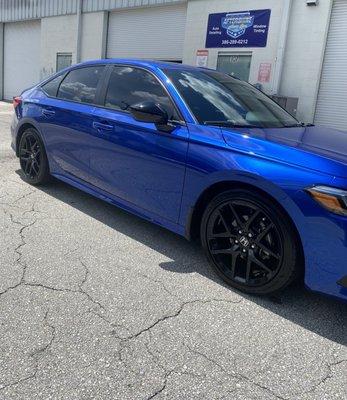 Honda Accord freshly detailed. Honda received our wash and wax service.