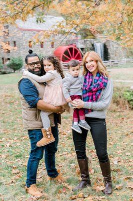 Family photos at Wayside Inn Grist Mill Sudbury