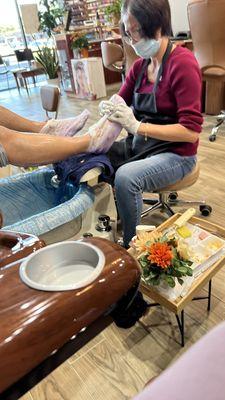 Level 3 pedicure for my husband