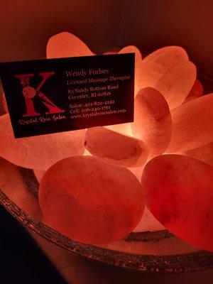 Himalayan Salt Stones enhance your massage. Ask about details.