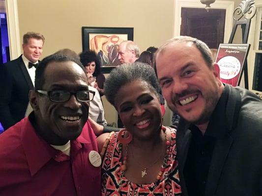 Jonathan Harrison, Belinda George-Peoples & Carl Peoples at Central Alabama Theater's June CAT Cabaret starring Ken Shepski.