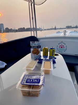 Bring your own snacks & drinks on board, each boat even has a Yeti cooler!