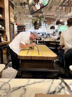 Making fresh agnolotti!