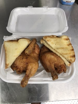 Deep Fried Cornish Hen & Grilled Texas Toast!