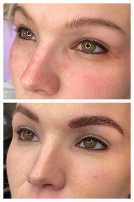 Fresh brows and fresh permanent eyeliner