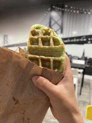 Pandan waffle