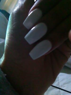 I love my nails! Perfect shape and not bulky!